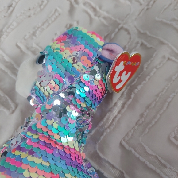 Ty Beanie Boo “Lola” Sequin Llama Plush – Colorful Sparkly Stuffed Animal - Picture 6 of 9